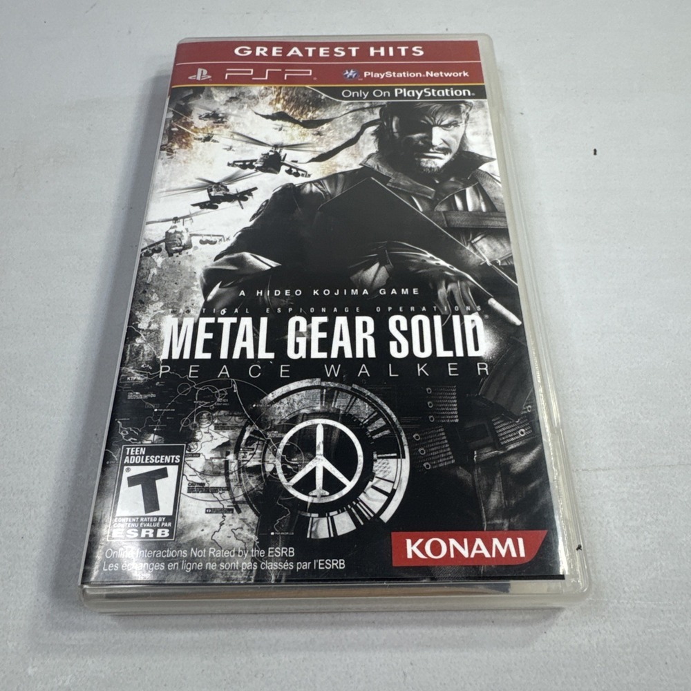 Metal Gear Solid: Peace Walker (Sony PSP, 2010) CIB w/ manual Tested EXCELLENT